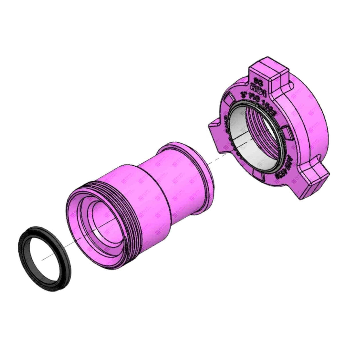 Crossover Union, 3” 1502 M x 3” 602 F, 6000 psi, Sour Service